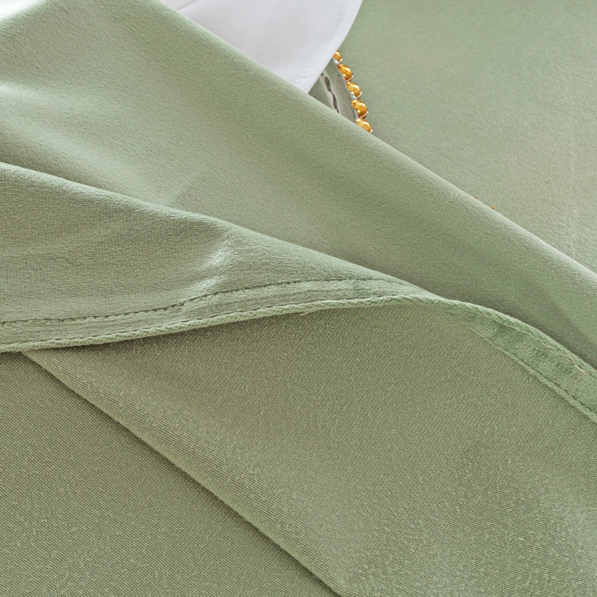 90″x132″ Rectangular Seamless Holland Velvet Tablecloth – Sage Green (1pc)