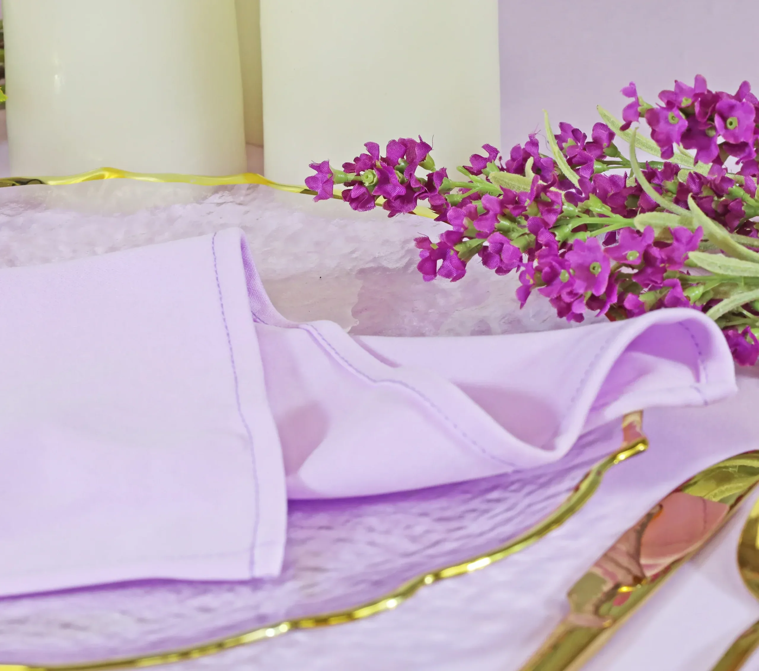 10 ft x 10 ft Scuba (Wrinkle-Free) (240 GSM) Event Backdrop Curtain Drape Panel – Lavender (1pc)