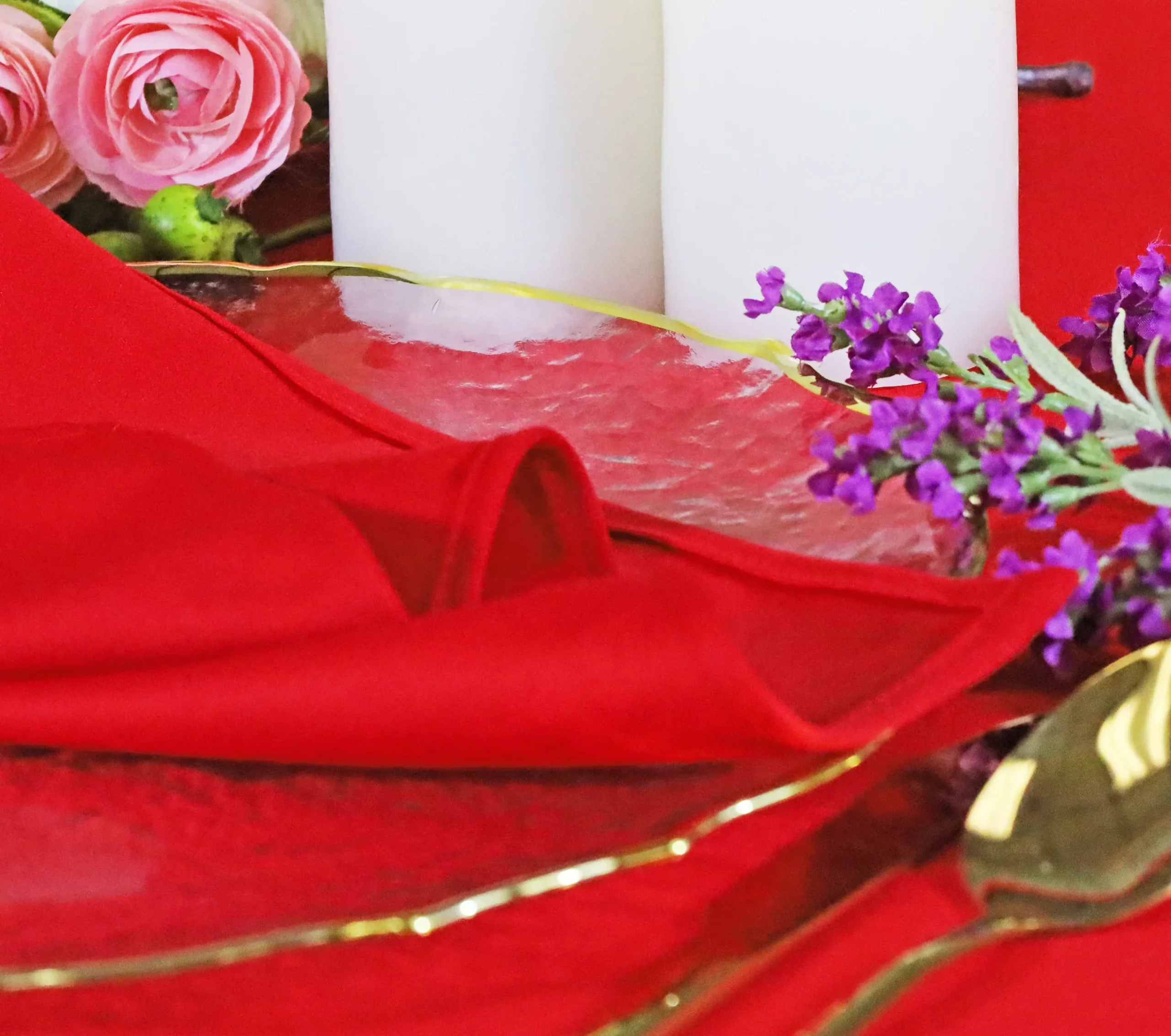 10 ft x 10 ft Scuba (Wrinkle-Free) (240 GSM) Event Backdrop Curtain Drape Panel – Red (1pc)