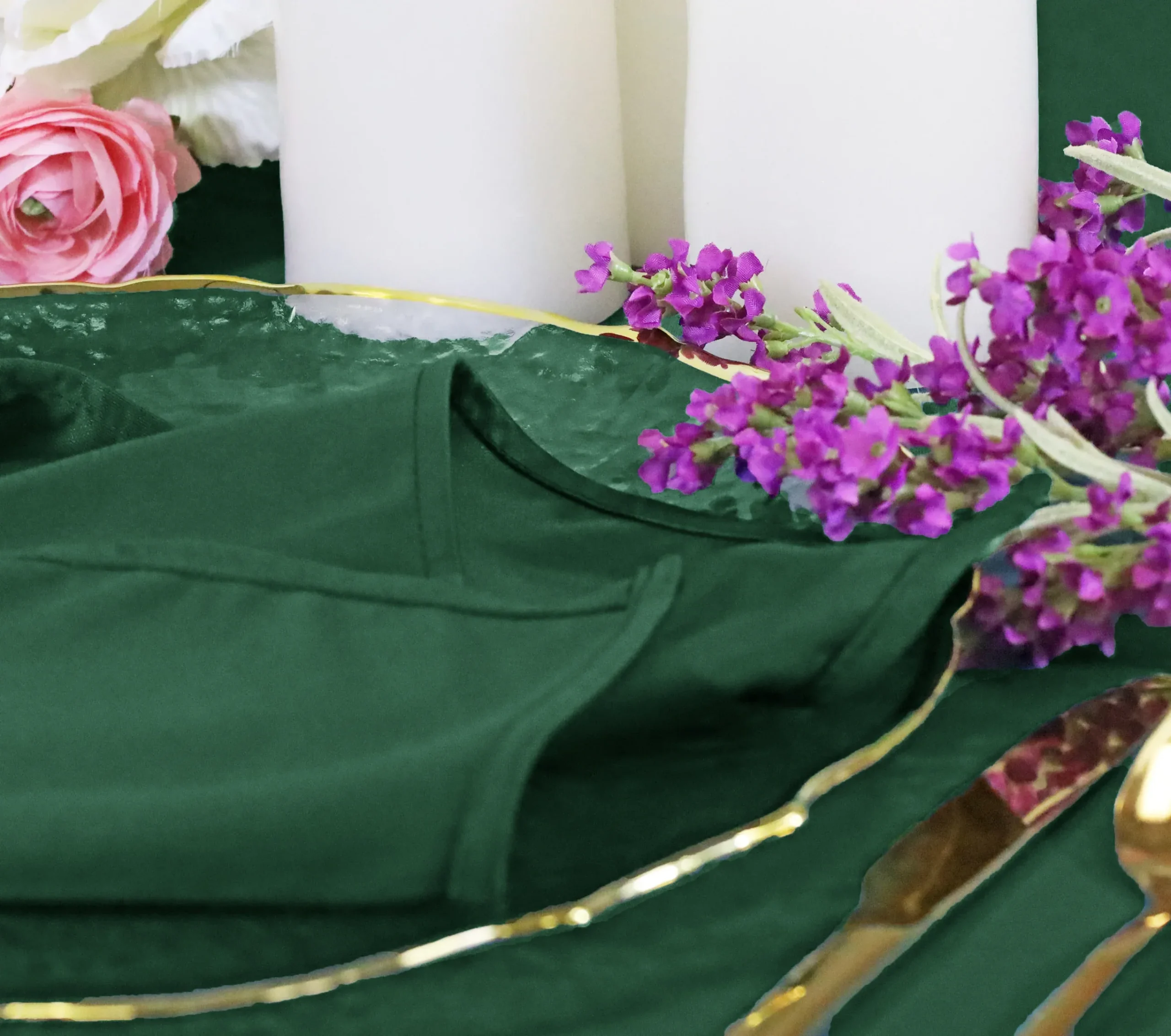 14 ft x 5 ft Scuba (Wrinkle-Free) (240 GSM) Event Backdrop Curtain Drape Panel – Hunter Green/Holly Green (1pc)