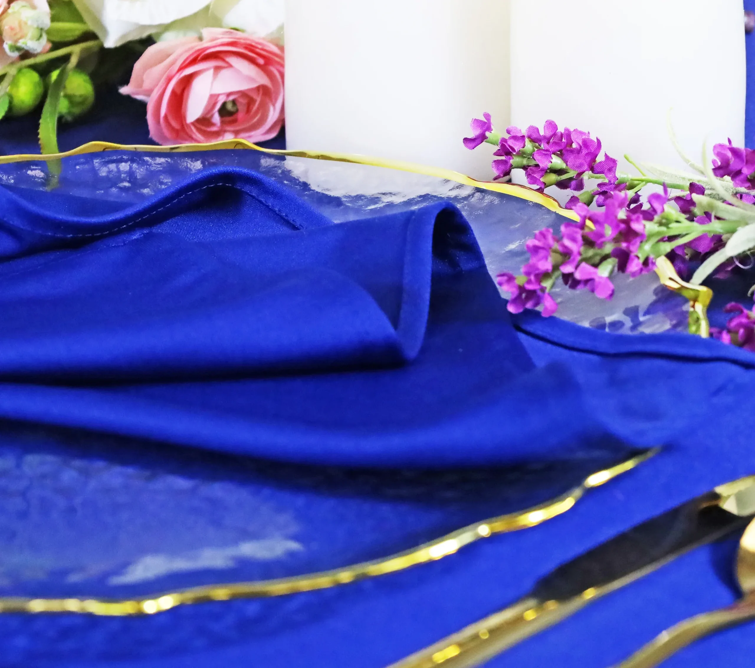 10 ft x 10 ft Scuba (Wrinkle-Free) (240 GSM) Event Backdrop Curtain Drape Panel – Royal Blue (1pc)