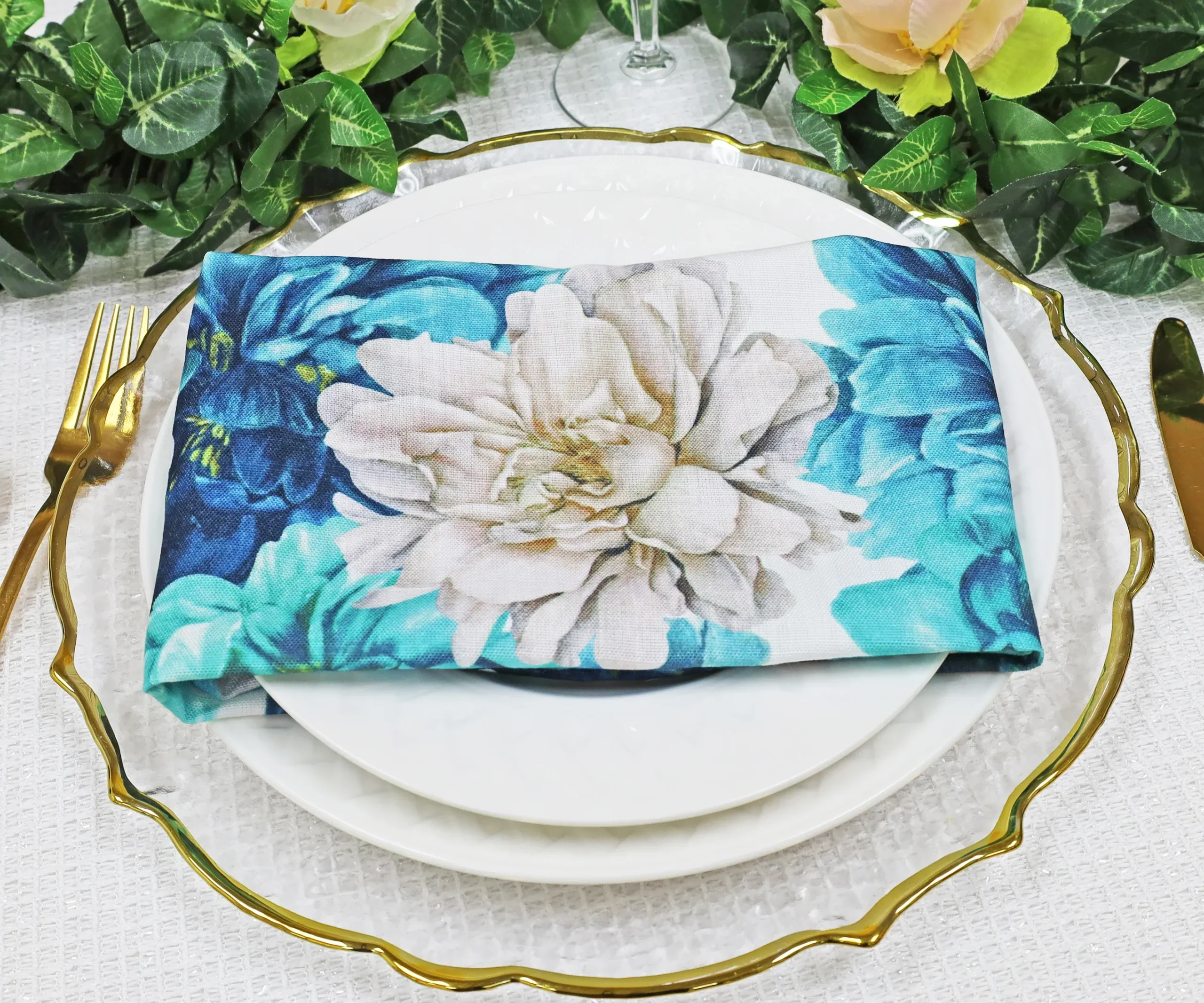 20″x20″ Faux Linen Napkins – Peony (10pcs/pk)