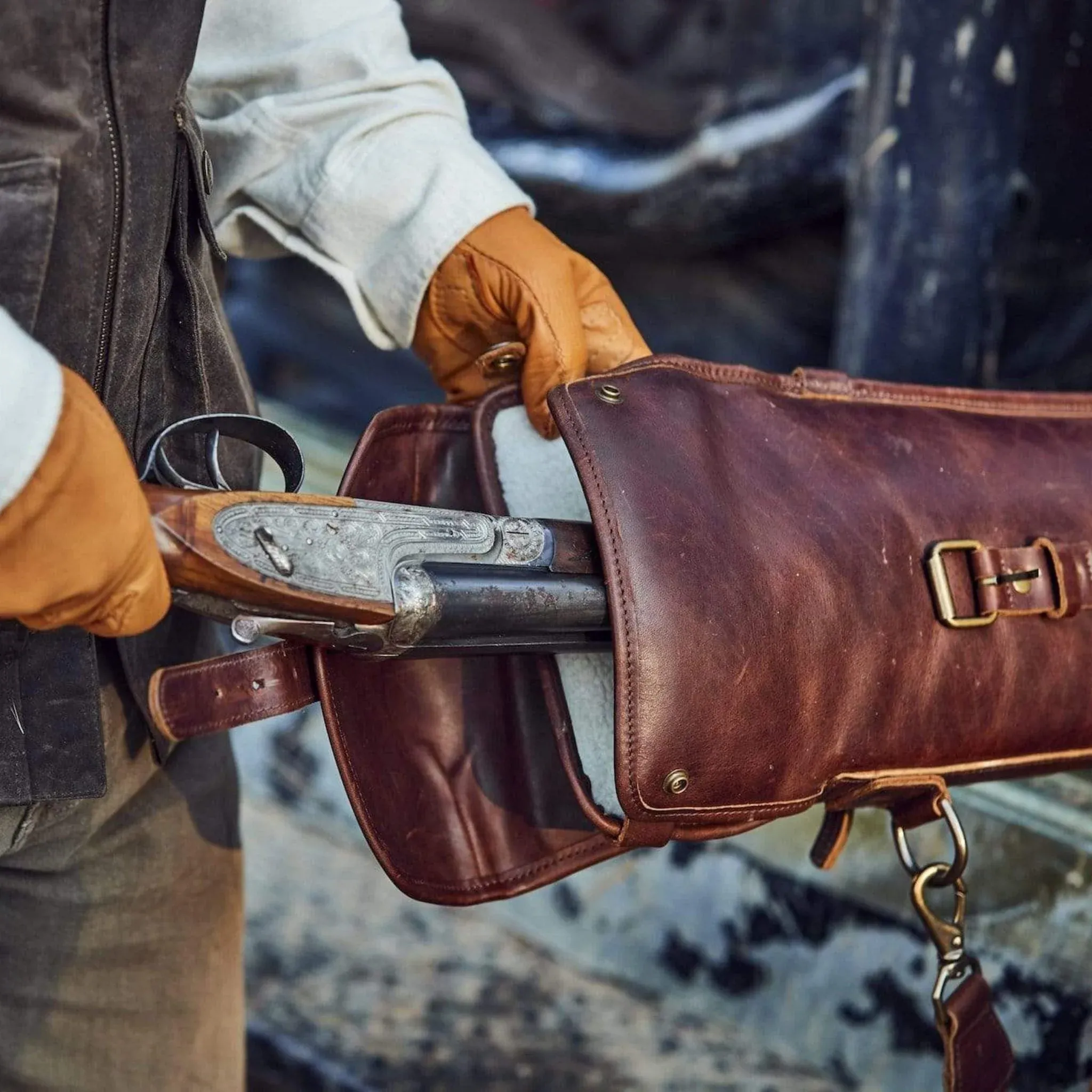 Tom Beckbe Fleece-Lined Leather Gun Sleeve - Image 5